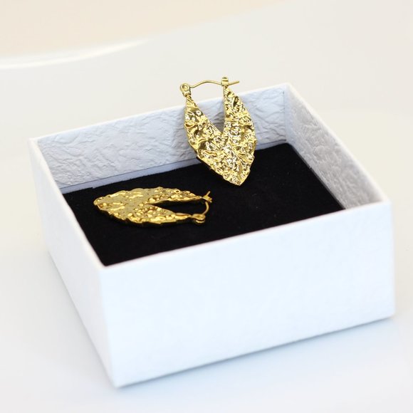 Earrings / 100% stainless steel / gold-plated / hypoallergenic - Picture 5 of 7